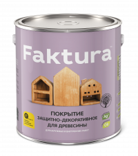 Покрытие FAKTURA защитно-декоративное для древесины орех, ведро 2,5 л