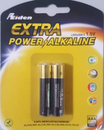 Алкалиновая батарейка 1.5V/AAA/LR03 - 0,118 блистер 2 шт
