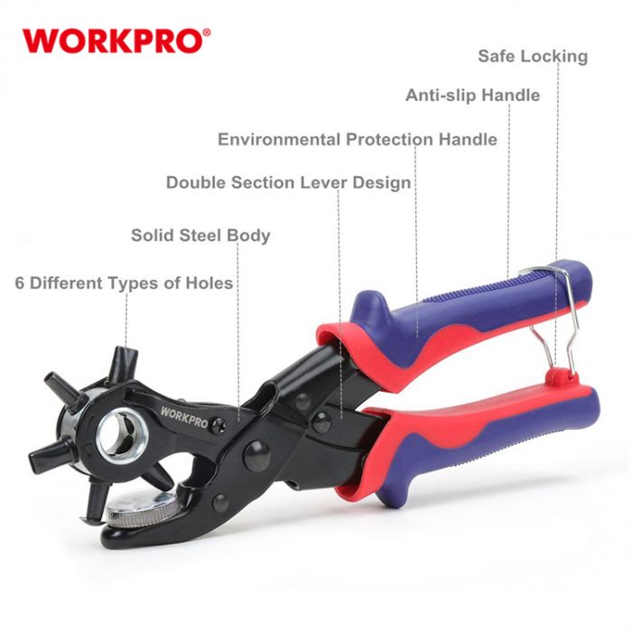 Дырокол для кожи с рычагом WORKPRO