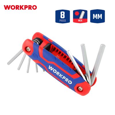 Ключи 6-гранные складные 8шт WORKPRO, WP222019