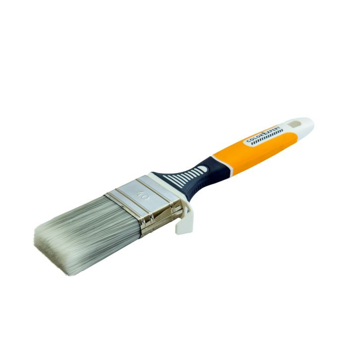 Кисть флейцевая толщина 9мм, ПБТ-микс серо-белая, 3К ручка, Color Expert