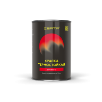 Эмаль термостойкая антикоррозионная, черная RAL 9004, до 1200°С, 0,8 кг, CERTA