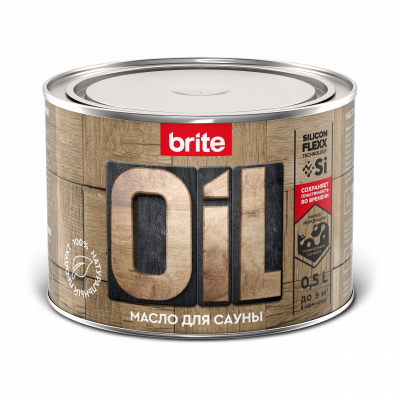 Масло BRITE FLEXX для саун, банка 0,5 л