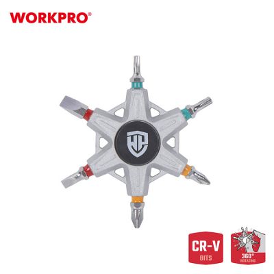 Отвертка спинер 6-В-1 WORKPRO