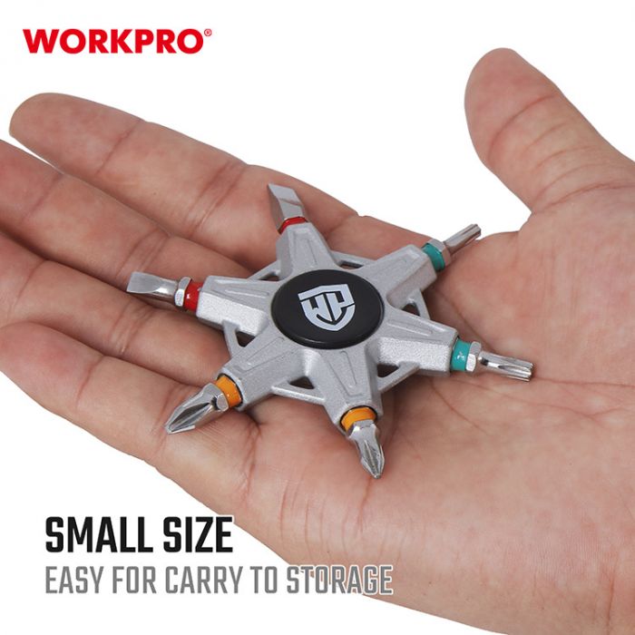 Отвертка спинер 6-В-1 WORKPRO