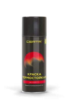 "CERTA" эмаль термост. антикор. антрацит до 600°С (аэрозоль 520 мл)