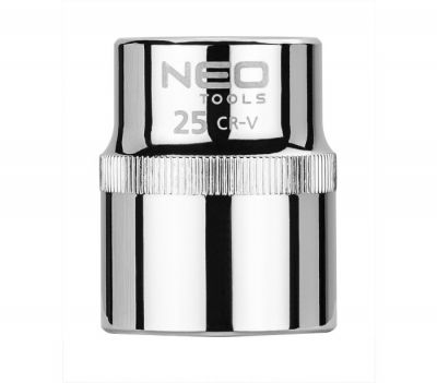 Головка сменная 6-гранная 1/2" 25мм, NEO