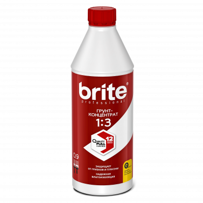 Грунт-концентрат BRITE PROFESSIONAL 1:3, бутылка 0,9 л