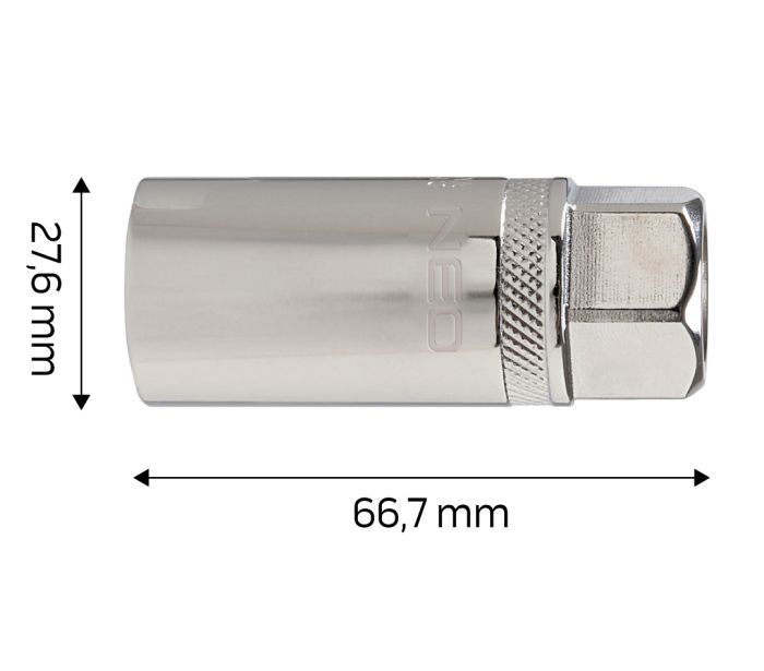 Головка сменная свечная 1/2" 21мм, NEO
