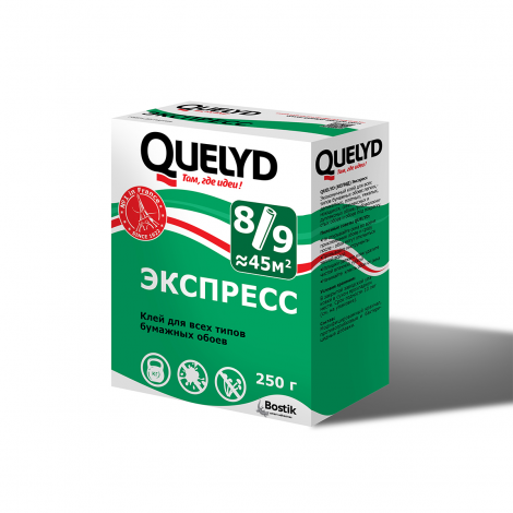 Клей обойный "ЭКСПРЕСС" 250 гр, QUELYD