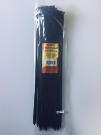 Хомут пластиковый черный 100 шт 5,0х400 мм (нейлон)