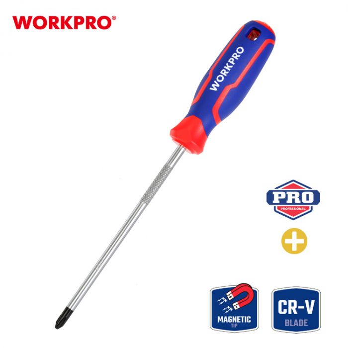 Отвертка Phillips CR-V PH2x150мм WORKPRO