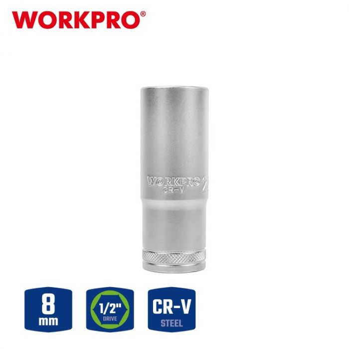 ГЛУБОКАЯ ТОРЦЕВАЯ ГОЛОВКА 8ММ 1/2", 6PT