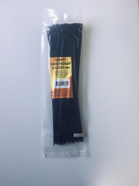 Хомут пластиковый черный 100 шт 3,6х300 мм (нейлон)