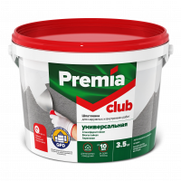 Шпатлевка PREMIA CLUB латексная для внутренних работ, ведро 1,5 кг