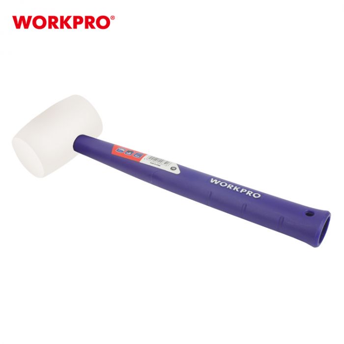 Резиновая киянка с полой пластиковой рукояткой 450г WORKPRO