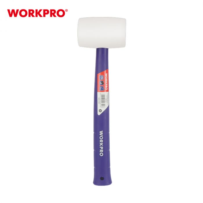 Резиновая киянка с полой пластиковой рукояткой 450г WORKPRO