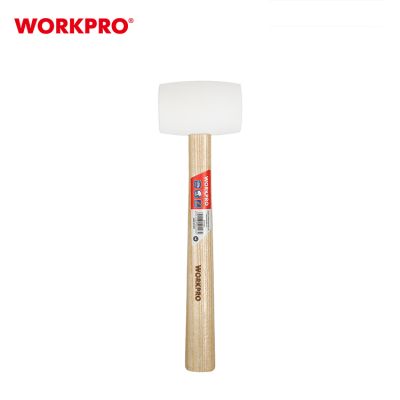 Резиновая киянка с деревянной рукояткой 450г WORKPRO