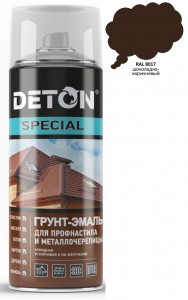 Темно-коричневый RR 32, Грунт-эмаль алкидная для профнастила и металлочерепицы "DETON Special" - Аэр