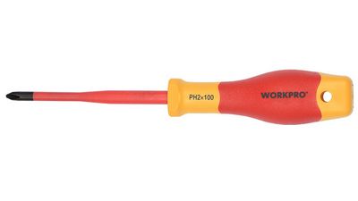 Отвертка изолированная крестовая PH3x150мм WORKPRO