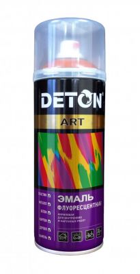 Эмаль аэрозольная флуоресцентная розовая 520 мл DETON ART