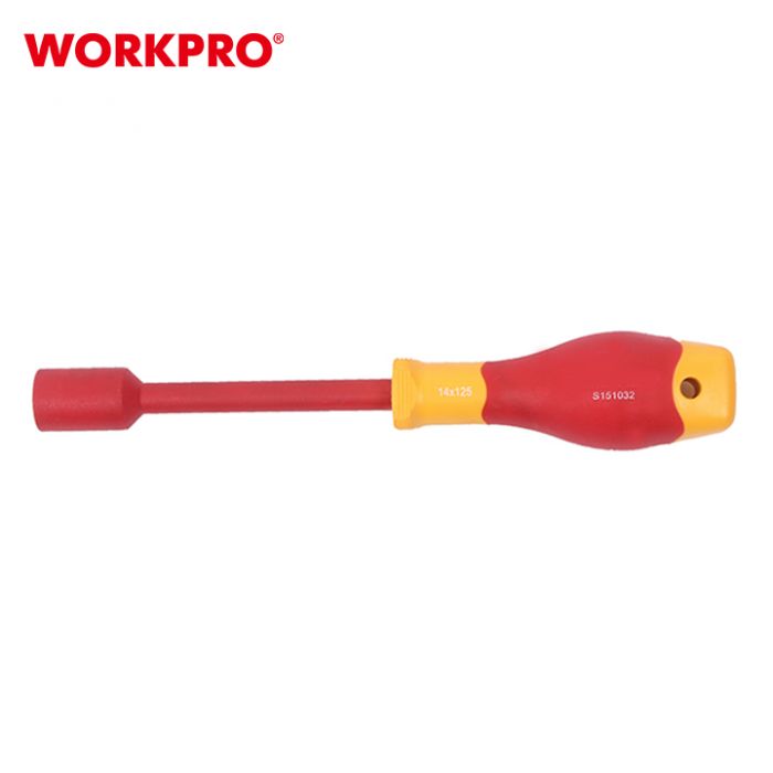 Торцевой гаечный ключ диэлектрический 12 х 125 мм, WP341017 WORKPRO