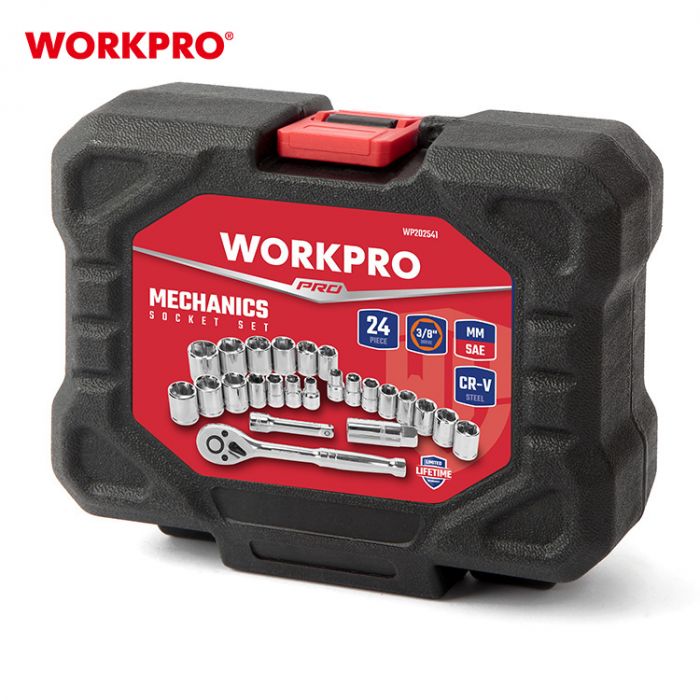 Набор торцевых головок с трещеткой 24шт WORKPRO