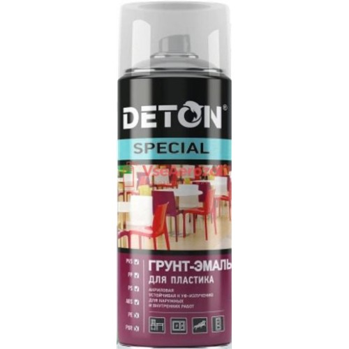 Черный, Грунт-эмаль для пластика "DETON Special" - Аэрозоль 520  ml