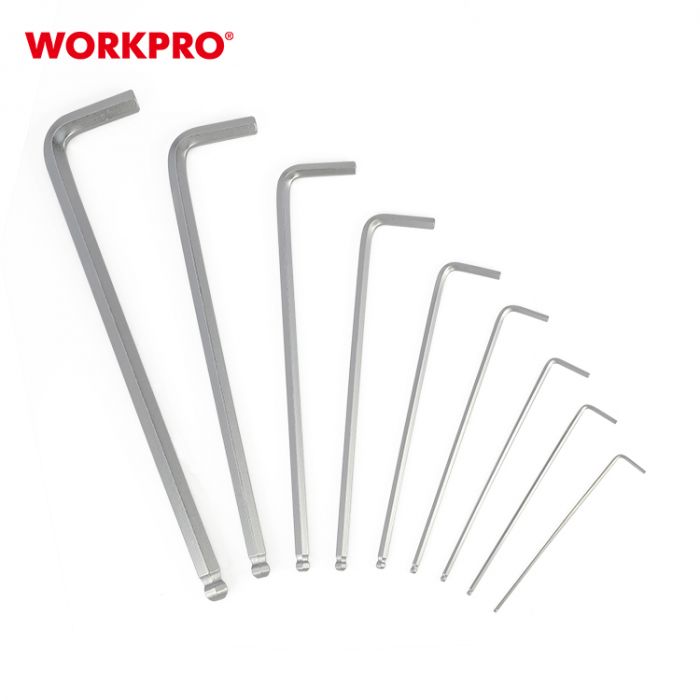 Набор шестигранных ключей 9шт с шаровидными наконечниками WORKPRO