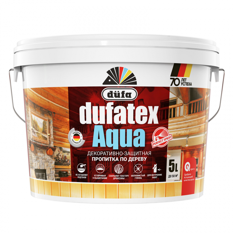 "Dufa" Пропитка DUFATEX-AQUA декоративно-защитная для дерева бесцветный