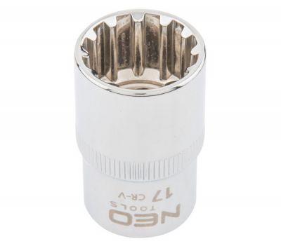Головка сменная  Spline 1/2" 17мм, NEO