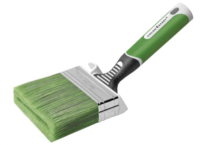 Кисть макловица 30 х 120мм искусственная щетина зеленая ручка Color Expert