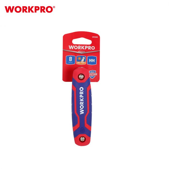 Набор шариковых шестигранных ключей 8 шт WORKPRO