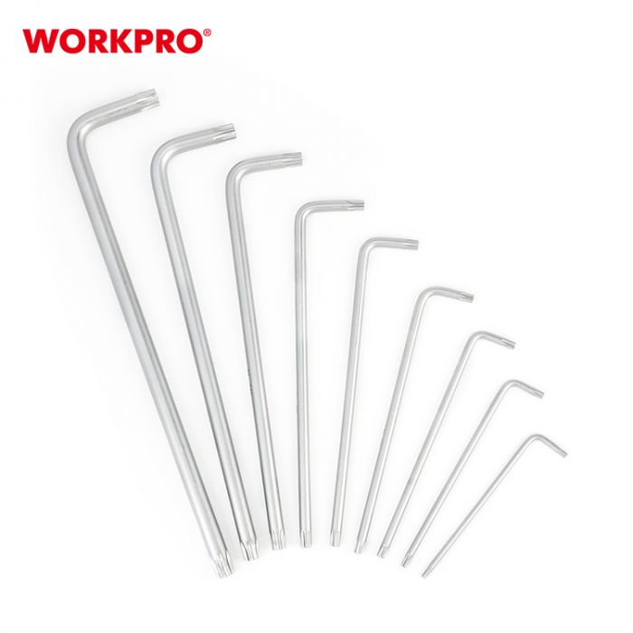 Набор шестигранных ключей 9шт с длинной рукояткой WORKPRO