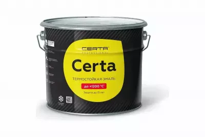 Эмаль термостойкая до 400°С антикоррозионная 10кг CERTA