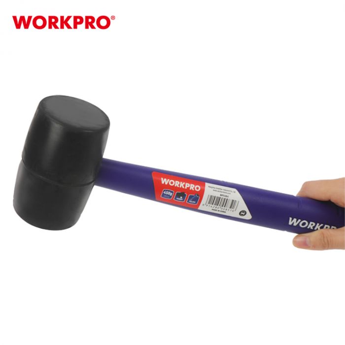 Киянка резиновая с полой пластиковой рукояткой 450г WORKPRO