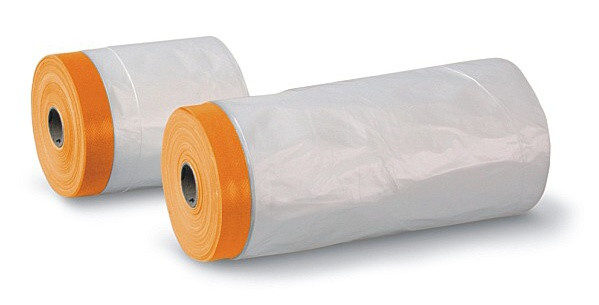 Защитная плёнка с золотистой бумажной малярной лентой CoverQuick 140cмx25м, 20cm, UV 60 Color Expert
