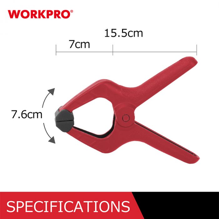 Зажим пружинный 51мм нейлоновый WORKPRO