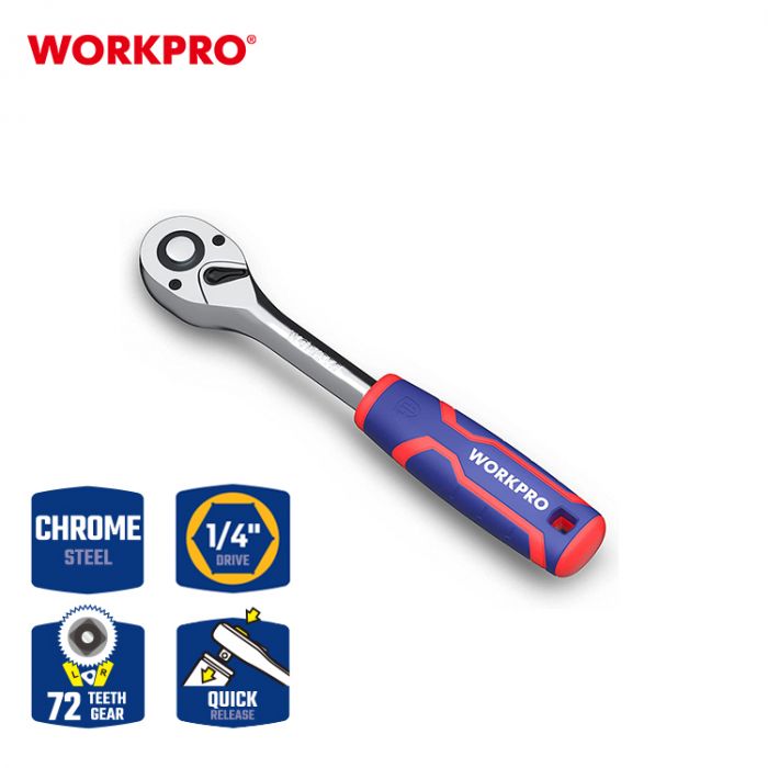 Ключ трещеточный 2к 1/4" WORKPRO